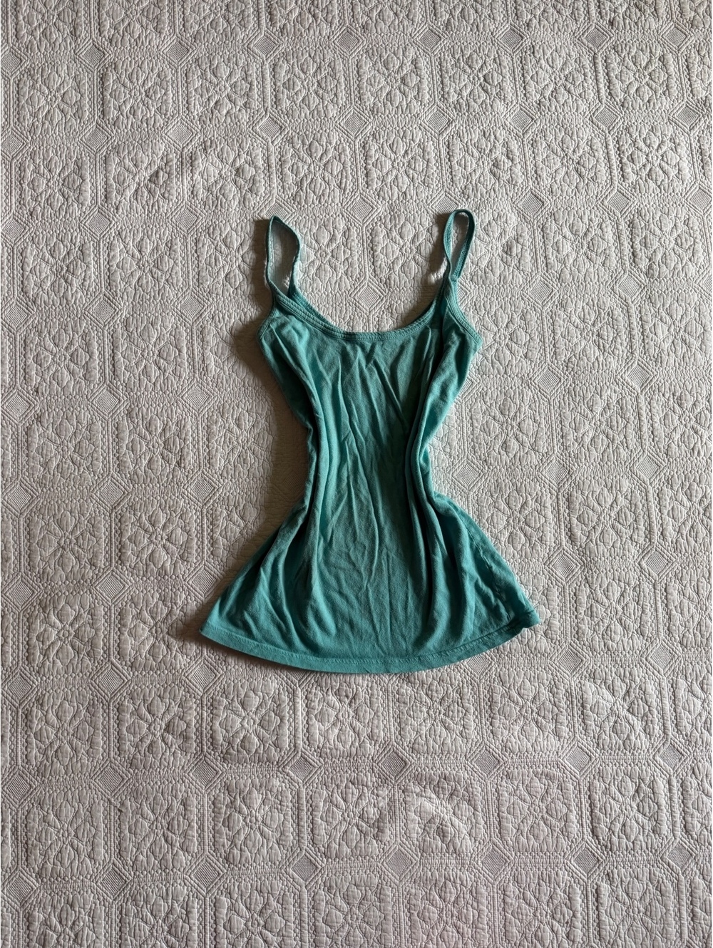 2000s Teal Sleeveless Scoop Neck Tank Top, large